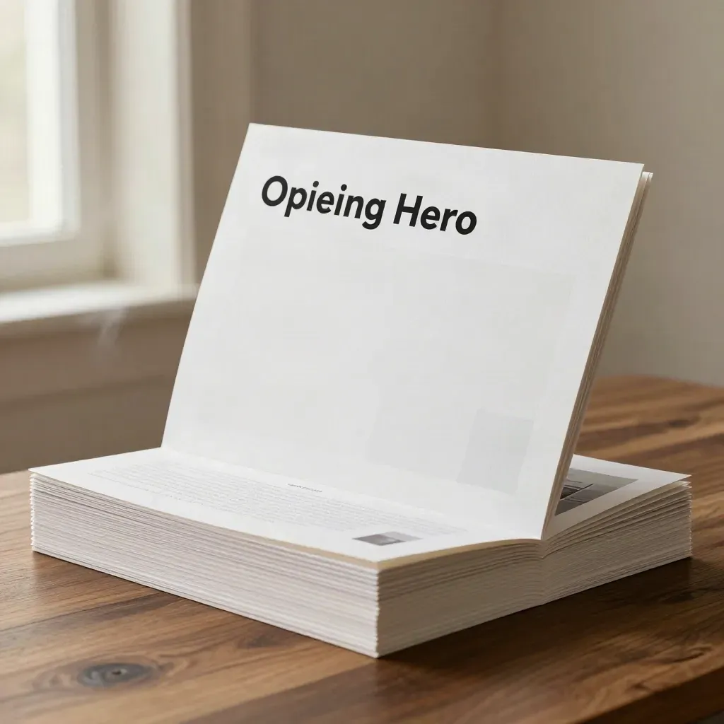 Foam board hero layout slides forward beside a blank headline card and stacked page pieces.